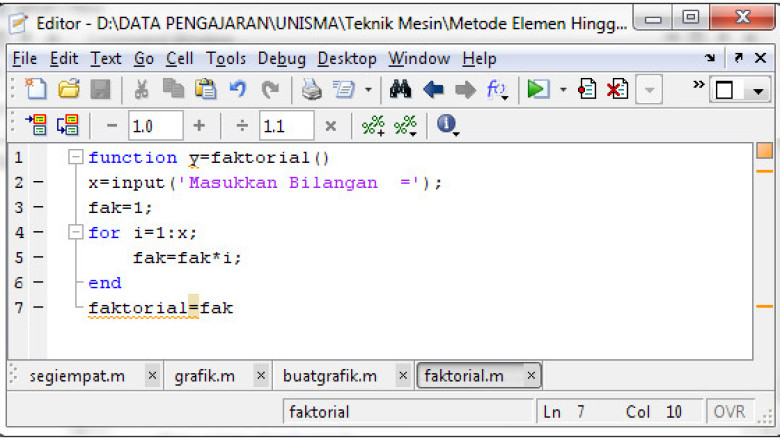 Script Ruby Faktor 2 Bilangan